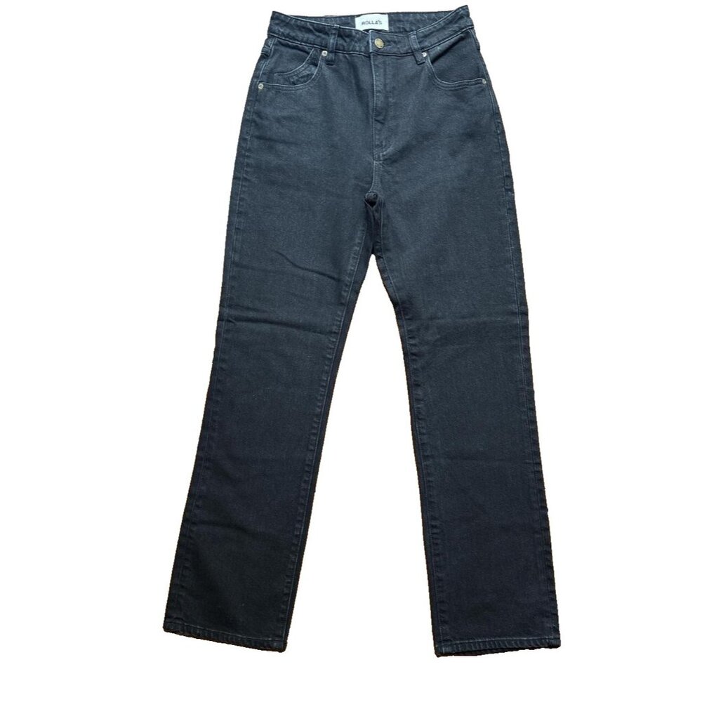 Rollas Jeans Womens 26 Black High Rise Straight Leg Never Been Worn